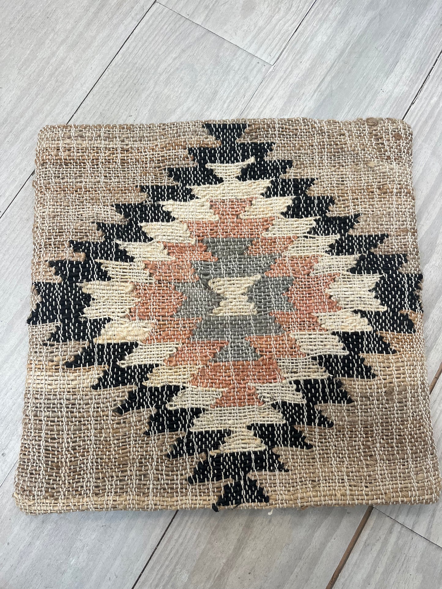 Earthy Jute and Cotton pillow 45 x 45cm