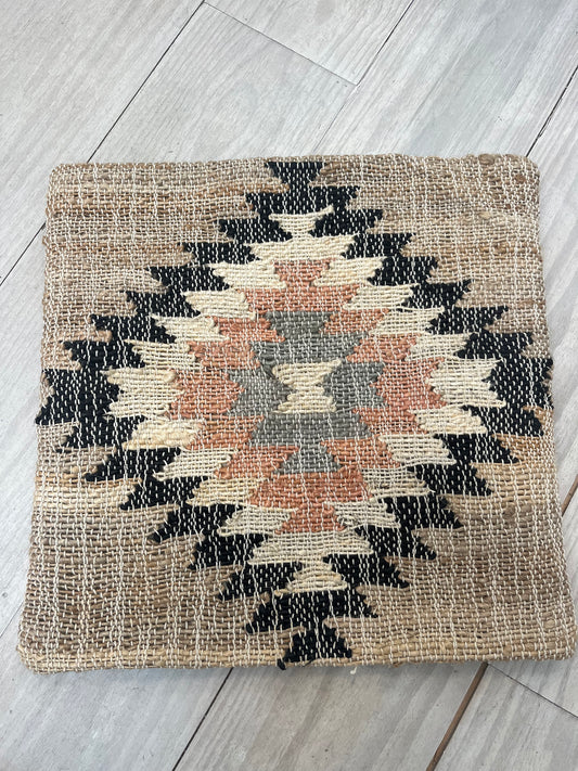 Earthy Jute and Cotton pillow 45 x 45cm