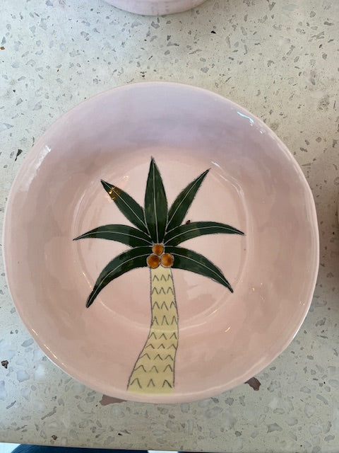 Gemma Orkin-Pink Palm Snack Bowls
