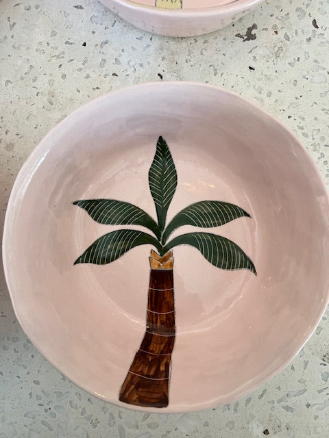 Gemma Orkin-Pink Palm Snack Bowls